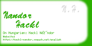 nandor hackl business card